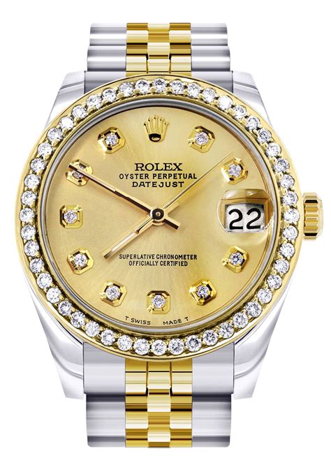 diomond rolex|genuine Rolex diamond bezel.